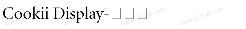 Cookii Display字体转换
